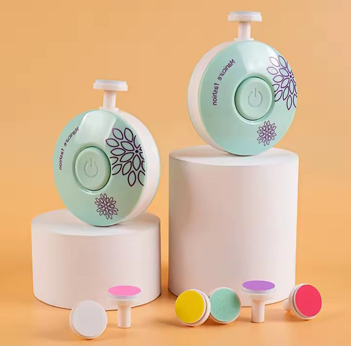 Coupe-ongles électrique pour bébé, outil de polissage des ongles + Sucette à fruits + Gant de dentition